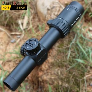 Scopes Hunting Compact Scope Westhunter Hds 1.26x24 Tactical Riflescopes Mil Dot Reticle Optical Rifle Scopesturret Reset Lock Sights