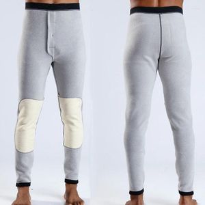 Men's Thermal Underwear 520g 3XL Knee Protection Velvet Thick Winter Men Leggins Tight Long Johns Plus Size Tights Warm Pant 641