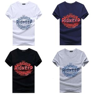 Version Korean av Cotton Round Neck Short T-shirt, mäns avslappnad plus storlek halvärmad t-shirt RP