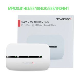 Roteadores tabwd mf920 bolso 4g lte roteador sem fio wi -fi modem sim roteador de cartão mifi hotspot de bolso