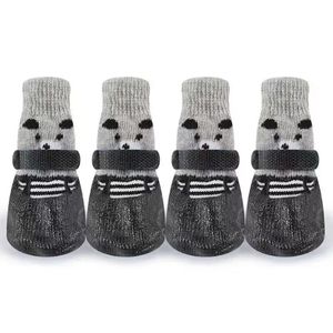 Dog Cat Boots Shoes Socks Waterproof Rain Snow Pet Booties AntiSlip Small Puppy Sock with Adjustable Drawstring 240411