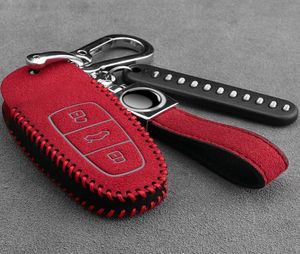 For Audi The New a6l Key cover for women 19 models a8l car keychain suede bag4511704