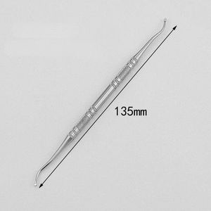 Long Fingernail Spoon with Two Heads Stainless Steel for Nail Art and DIY Manicure and Pedicure Tools