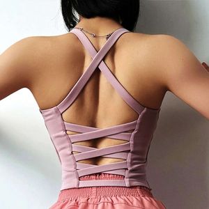 Cloud Hide Sexy Back Shirt Fiess Sports Bra Gym Workout Yoga Crop Top Home Exercise Underwear Bike Cycling Running Sportswear