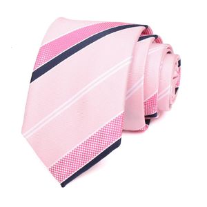 Herren rosa Krawatte hochwertige 7cm Krawatten für Männer Mode formelle Hals Gentleman Arbeit Party Krawatte Bräutigam Hochzeit Krawatten 240412