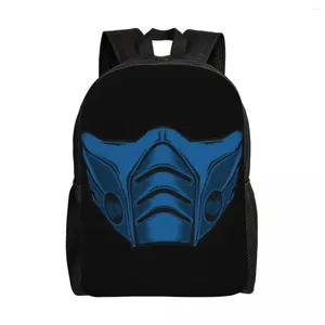 Ryggsäck Anpassad Mortal Kombat Sub-Zero Women Men Basic Bookbag for College School MKX Väskor