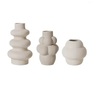 Wazony szary bąbelkowy wazon ceramiczny elegancki minimalista do biura kuchennego tabletopa