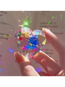 Garden Decorations 1 Pc Heart Crystal Ball Prism Pendant Rainbow Maker Windows Clear Glass Suncatcher Indoor Outdoor