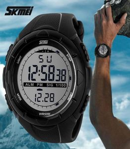 2015 новый бренд Skmei Men Men Hed Digital Wation Watch 50M Dive Swim Dress Sports Watch Watch Fashion Outdoor Нарученные часы целый gw11445833