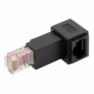 Elbow Network Cable 90-graders adapter RJ45 Man till kvinnlig förlängningshuvud