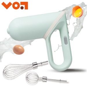 Misturadores VOA Voa sem fio misturador de alimentos elétricos portátil Mixer de mão 3speed Highwood Egg Beater Milk Machine Bolo Baking Dough