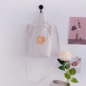 Shoulder Bags Canvas Totes Purses And Handbags For Women 2024 Fashion Girls Female Shopper Casual Cartoon Print Crossbody Water Bottle Bag