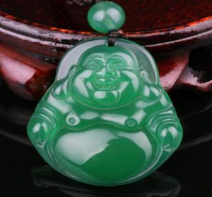 Green Agate Jade Buddha Pendant Green Crystal Belly Belly Miller Buddha Life Jade Pendant Necklace Female Models42315948922073