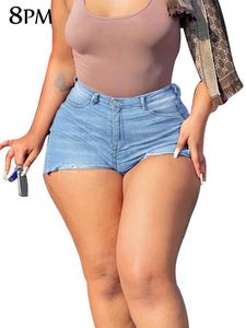 Women's Shorts Plus Size Womens High Waist Ripped Hole Short Jeans Washed Distressed Sexy Denim Shorts Hot Sexy Summer Shorts Jeans ouc1502 Y240420