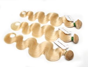 Уэфтс класс 10A отбеливатель Блондинка 613 Девственные волосы бразильские девственные человеческие волосы плетения пучков тела