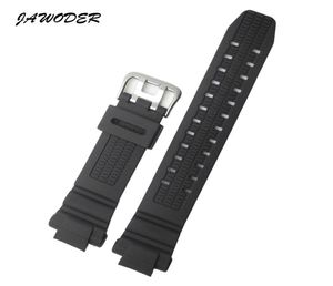 Rajagem Jawoder Relógio 26mm Black Silicone Rubber Watch Band Strap para GW3500B G1200B G1250B GW3000B GW2000 Sports Sports Straps6136401