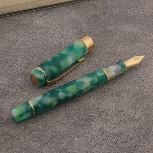 Pens Jinhao 100 Çeşme Kalemi Akrilik Yeşil Retro Spin Elegante İmza Kaligrafi Fude Pen Kırtasiye Mürekkep Kalemleri