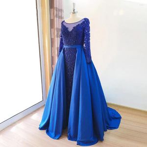 Party Dresses Dlass Store Luxury Mermaid Evening Night Muslim O Neck Longeepes Beading Sequined Handmade Formal Wedding Clown