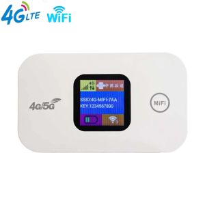 Routers 4G WiFi Router 150Mbps Portable 4G LTE Wireless Router 2100MAH Pocket MiFi Modem med SIM Card Slot Outdoor Mobile WiFi Hotspot