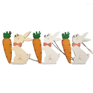 Decorative Figurines Scandinavian Style Wooden Ornament Home Decorations Paper Crafts Party Supplies Easter Pendant