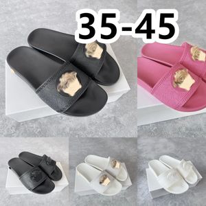 med Box Dust Bag Luxury Designer Slide tofflor Summer Sandals Men Flops Lady Women Classic Shoes Ladies 35-45 EUR