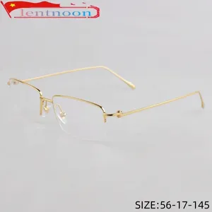 Óculos de sol Frames Men Prescription Glasses Designer Brand Titanium Classic Moda Rettangular Computador Reading Personalidade Retro Luxo olho