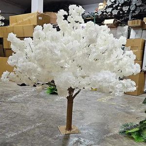 Party Decoration Wholesale Outdoor And Indoor Artificial Plant White Cherry Blossom Tree Silk Flowers CherryTree Backdrop Stand For Wedding