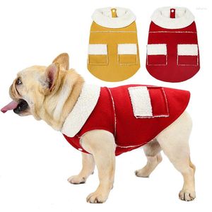 Abbigliamento per cani vestiti per animali domestici caldi inverno costume di cotone inverno spessa pile polare da combattimento cucciolo cucciolo semplice