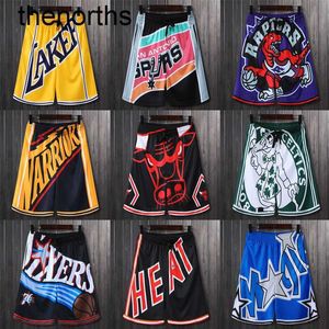 Koszykówka szorty męskie Lakers Warriors Grizzlies Raptors Special People Spurs Heat 76ers Team Capris