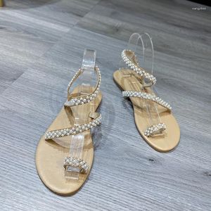 Casual Shoes Transparent Strange High Heels Sandaler Kvinnor Summer 2024 Plus Size Weave Female Slippers Fashion Yellow Toe Slides