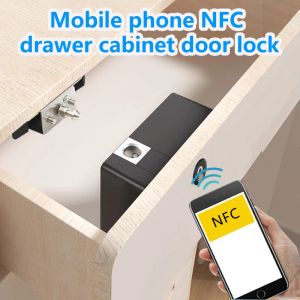 Control Mobile Phone Nfc Smart Locker Electronic Lock Rfid13.56mhz Invisible Furniture Sensor Cabinet Lock Drawer Door Lock