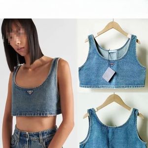 New triangle denim undershirt back ladies early spring metal undershirt casual