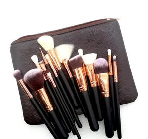 Marka Yüksek Kaliteli Makyaj Fırçası 15pcs/PU Bag ile Set Fırçası Toz Temel Allık Göz Farı için Profesyonel Fırça