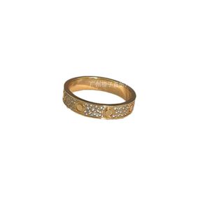 Designer Popular Carter Narrow Edition Full Sky Star Ring CNC Diamond Three Rows 18k Rose Gold Couple