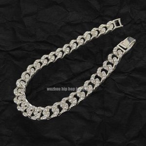 Mens Hiphop Chain Bracelet 10mm Width Real 925 Silver Single Row Vvs Excellent Cut Diamond Moissanite Cuban Link Bracelet