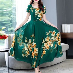 Mother Of Bride Dresses Fashion Ladie Dress Casual Sleeve Short Long ONeck Printed Sexy Off Shoulder For Women 240419