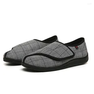 Freizeitschuhe stillenden Frühlings- und Herbst Britisch -Plaid einstellbar verbreiterte fette Füße Deformation High Intp Tuch