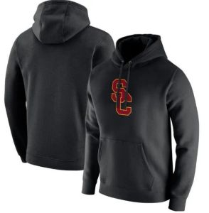 Kurtki strefoodies USC Trojans Heathered Grey Vintage Logo Club Pulover Hoodie Uconn Huskies Bluza GGG3081