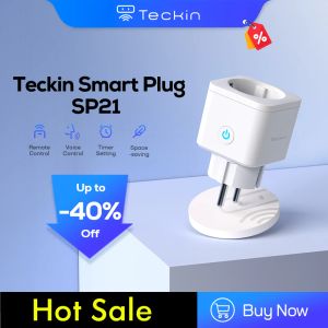 Steuerung Teckin SP21 Mini Smart Plug, Voice Fernbedienung, Alexa Google Home, Smart Life, Timer -Zeitplan, 90 Tage kostenloser Ersatz