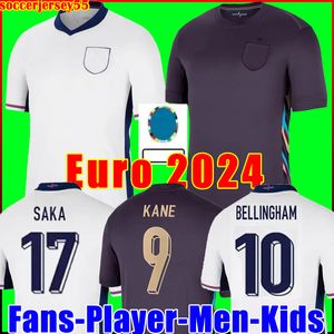 ベリンガムサッカージャージーファンプレーヤーバージョン24 25フットボールシャツ2024 2025サカフォーデンラッシュフォードグレリッシュケインイングランドサッカーシャツキットキットキッズセットキットトップ55