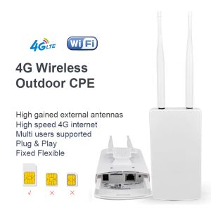 ルーター屋外防水SMAインターフェイスアンテナワイヤレスルーターコンピューターネットワーキングSIMカードルーターモデム4G WiFiホットスポットIPカメラ