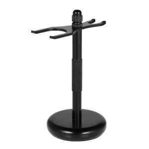 Blades Men Razor Portador preto aço inoxidável barbeador Stand Stand Segurança Porta de navalha 15,5 cm