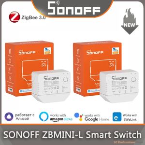 Kontrol Sonoff Zigbee Zbminil Nötr tel yok Ewelink Sesli Sesli Modül Gerekli Akıllı Anahtar Modül Alexa Google Home Alice