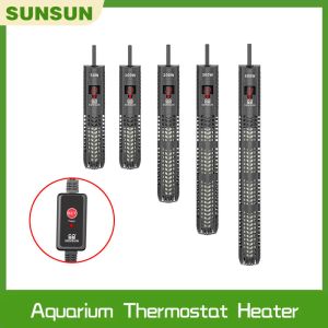 Akvarier 220V Sunsun Fish Tank Heater Akvarium Temperatur Termostatkontroll Produkter Litet elektrisk vattenuppvärmning Flödande sköldpadda glas