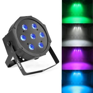 Luz 7x10w rgbw estágio dj iluminação led dmx par pode iluminar luzes de festa dj luzes de lavagem de lavagem de lavagem par para festas igreja de casamento igreja