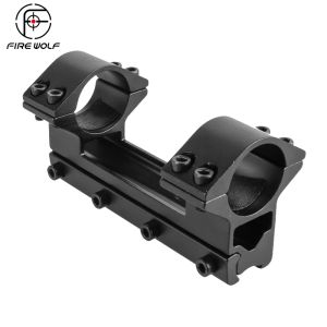 Scopes Fire Wolf Double Clamp Scope Mount Ring 25.4mm Length 100mm High Quality Metal Tactical Hunting Fits 11mm Dovetail Rail