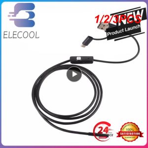 Cameras 1/2/3PCS MM IP67 Waterproof Endoscope Camera 6 LEDs Adjustable USB Android Flexible Inspection Borescope Cameras for Phone PC