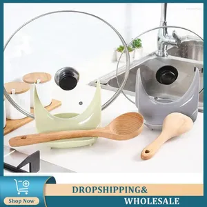 Mutfak Deposu 1 PC Katlanabilir Pot Kapağı Tutucu ve Kaşık Soba Tezgahı Tezgah - Isıya Dayanıklı Pişirme Madenleri Raf Kaşıkları