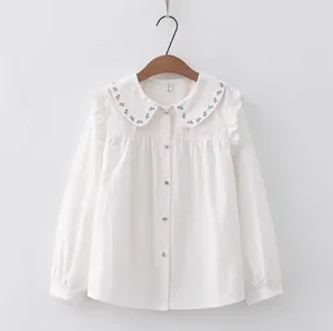 Blouses feminina Camisa feminina Cardigan Mori Girl 2024 Spring Spring Loose Moda Casual Lady Basic Tops feminino Yoyikamomo