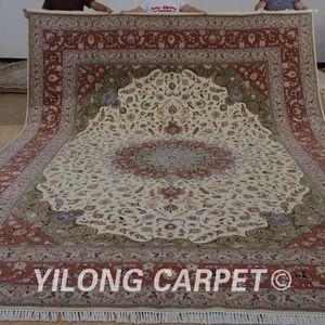 Tappeti yilong 10'x14 'tappeti per soggiorno persiano in vendita squisito moquette moderne di seta (1497)